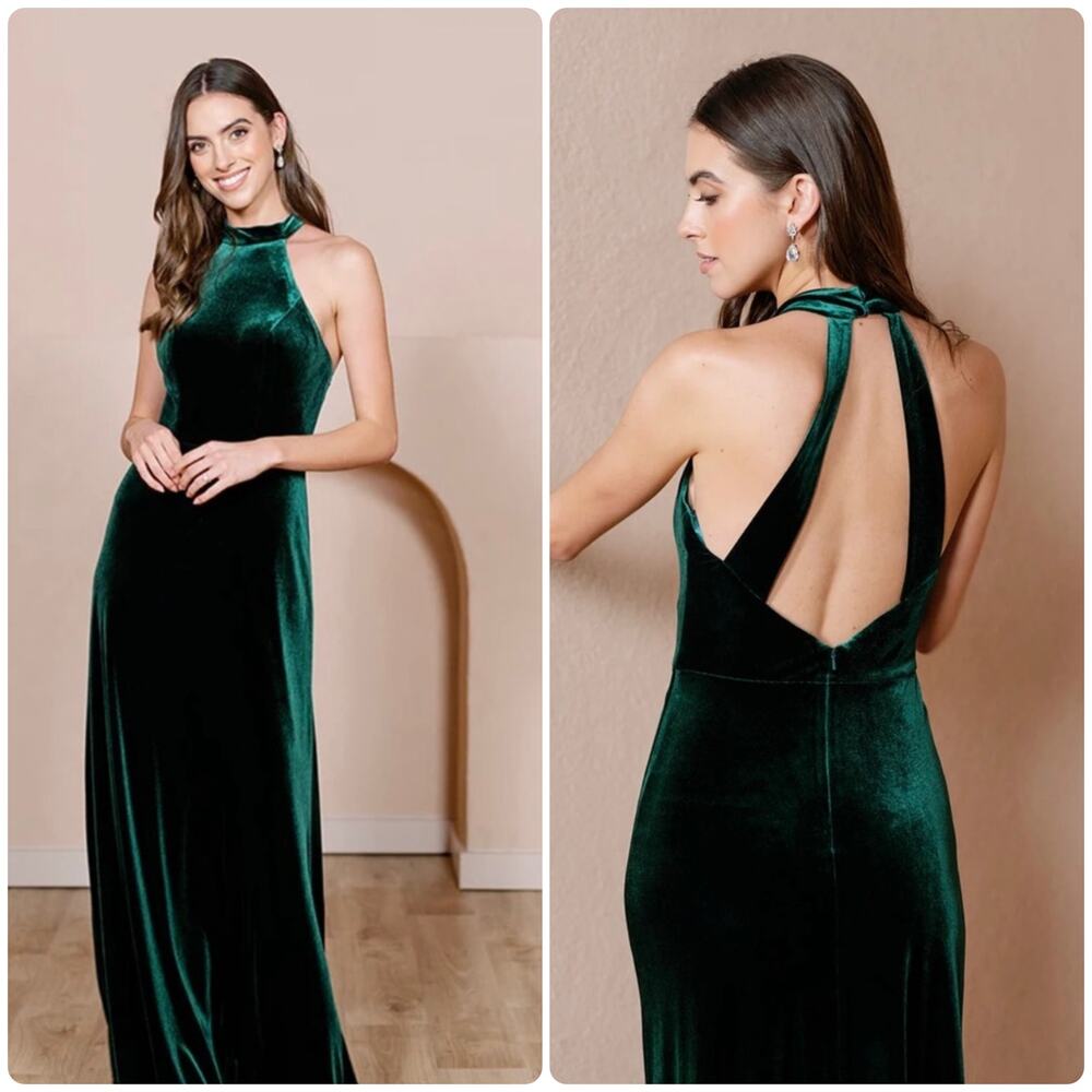 Revelry Emerald Green Velvet Maxi Dress